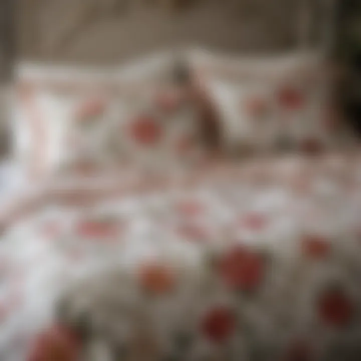 Classic vintage bedding set with floral motifs and delicate detailing