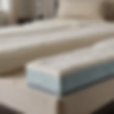 Close-up of durability features of memory foam topper