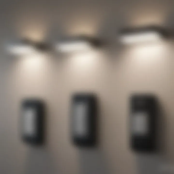 Comparison chart of different types of battery-operated LED wall lights