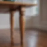 Elegant wooden table legs showcasing craftsmanship