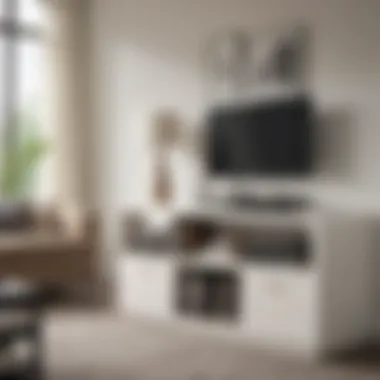 Elegant Stackable Storage in Modern Design Elegant stackable storage boxes in a modern living room setting.