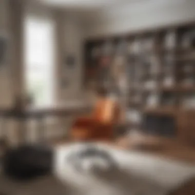 Optimized Home Office with Stackable Boxes Organized stackable boxes enhancing a stylish home office.