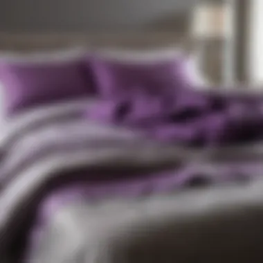 Color palette showcasing the psychological effects of purple and gray