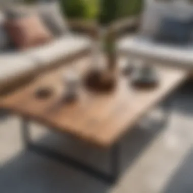 Diverse Material Choices for Outdoor Tables Variety of materials used for outdoor coffee tables