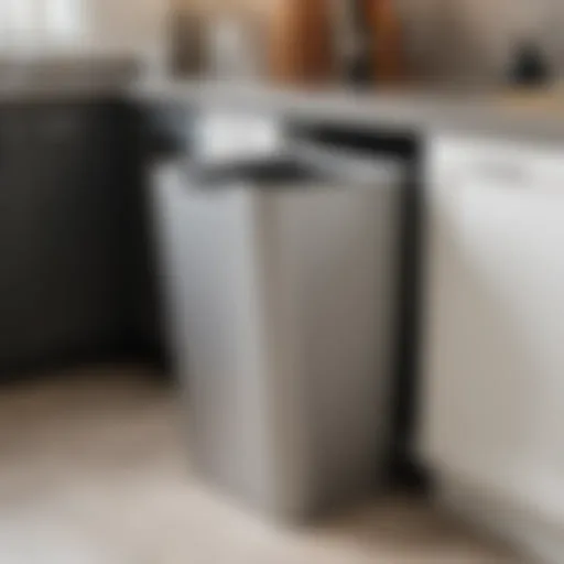 Elegant tilt-out trash bin with a sleek design