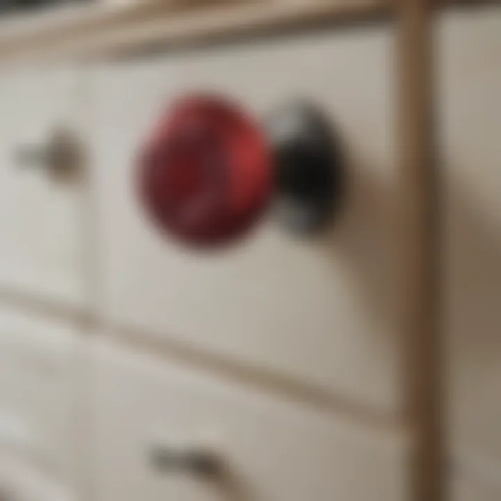 DIY project showcasing personalized drawer pulls