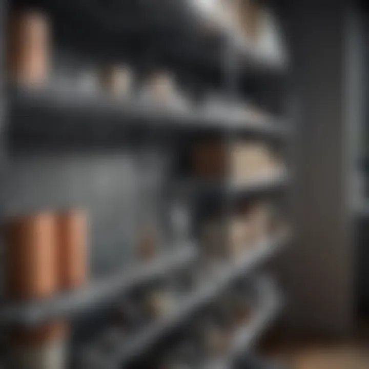 Close-up view of durable materials used in wire shelving