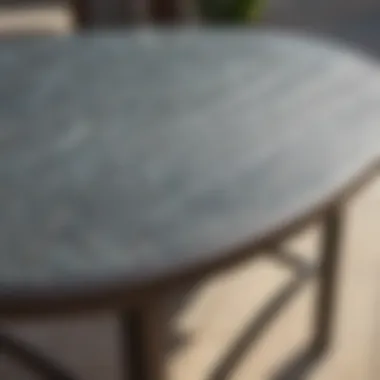 Close-up of the durable materials used in the Hampton Bay patio set