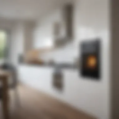 Sleek Narrow Electric Stove in Modern Kitchen Sleek narrow electric stove integrated into a contemporary kitchen design