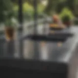 Elegant outdoor countertop showcasing waterproof features