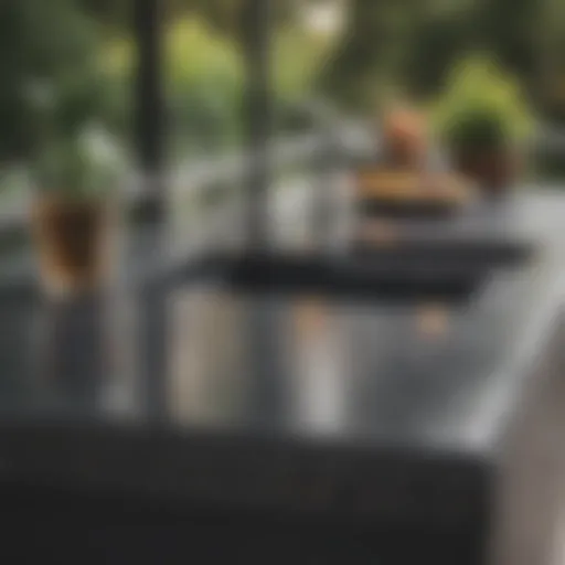 Elegant outdoor countertop showcasing waterproof features